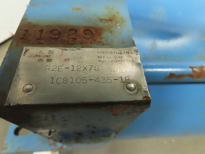 Hydro-Line 12" Bore 78" Stroke 2" Rod Double Acting Tie Rod Pneumatic Cylinder