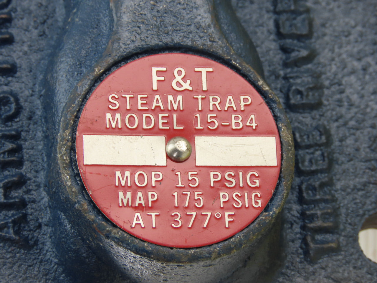 Armstrong 15-B4 Steam Trap Cover MOP 15 PSIG MAP175 PSIG At 377°