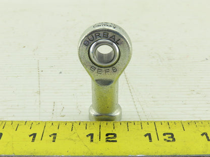 Durbal BEF8 M8-1.25 Threaded Rod End 8mm Ball Bore