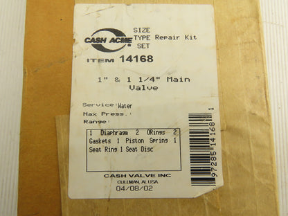 Cash Acme 14168 Repair Kit 1"/1-1/4" Water Main Valve Repair Rebuild Kit