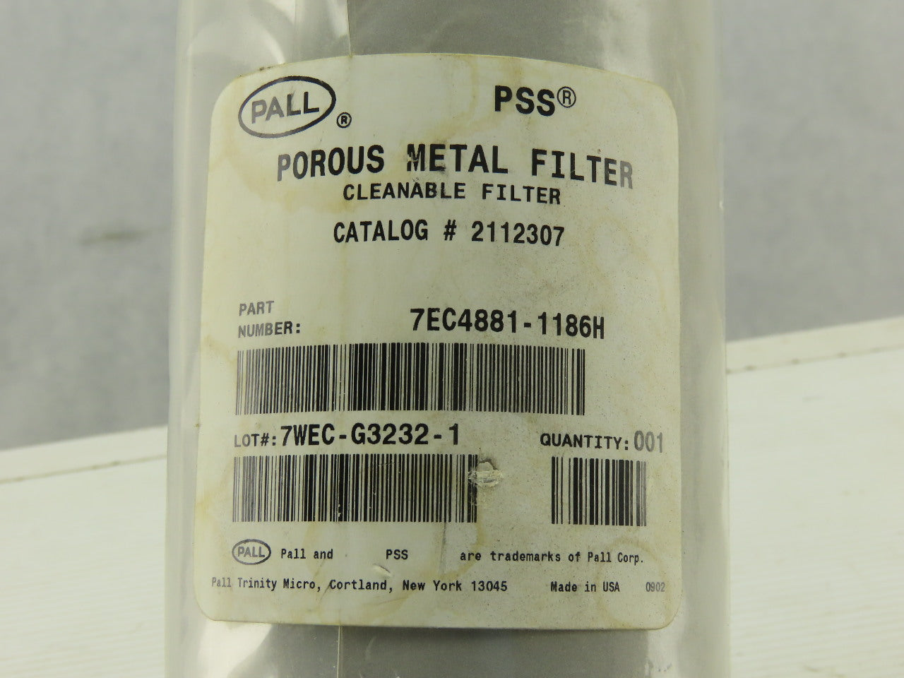 PALL 7EC4881-1186H 2112307 Porous Metal Filter Cleanable