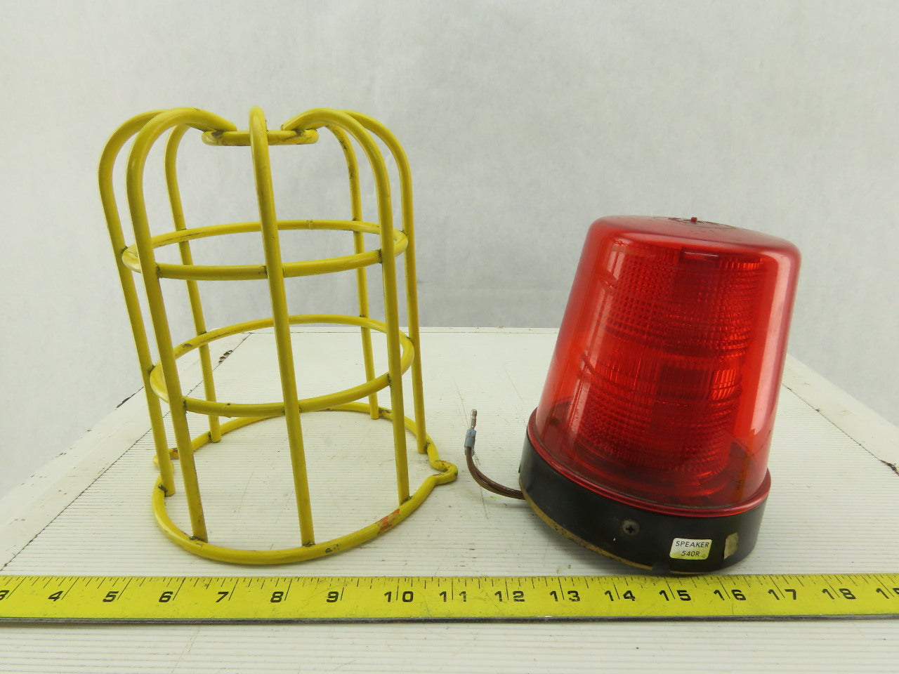 JW Speaker 540 R Forklift Safety Beacon Red Incandescent Strobe Light With Cage