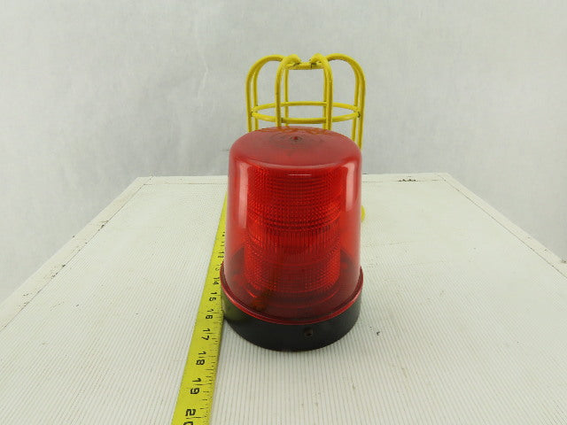 JW Speaker 540 R Forklift Safety Beacon Red Incandescent Strobe Light With Cage