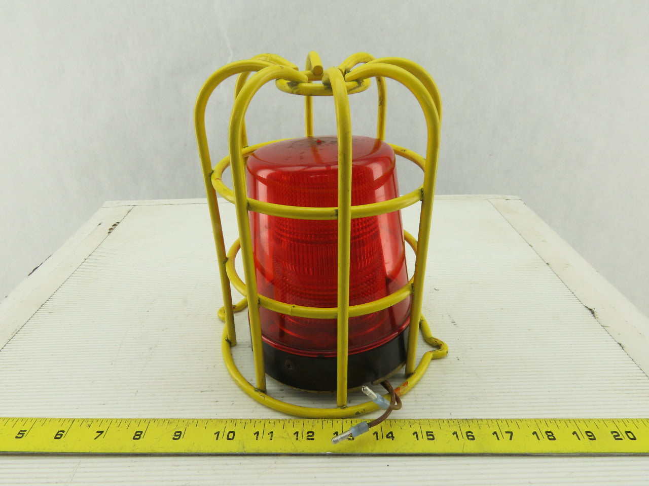 JW Speaker 540 R Forklift Safety Beacon Red Incandescent Strobe Light With Cage