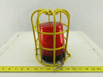 JW Speaker 540 R Forklift Safety Beacon Red Incandescent Strobe Light With Cage