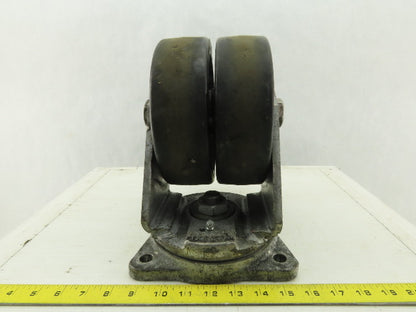 Albion 8" Dual Wheel Swivel Heavy Duty Caster Plate Mount