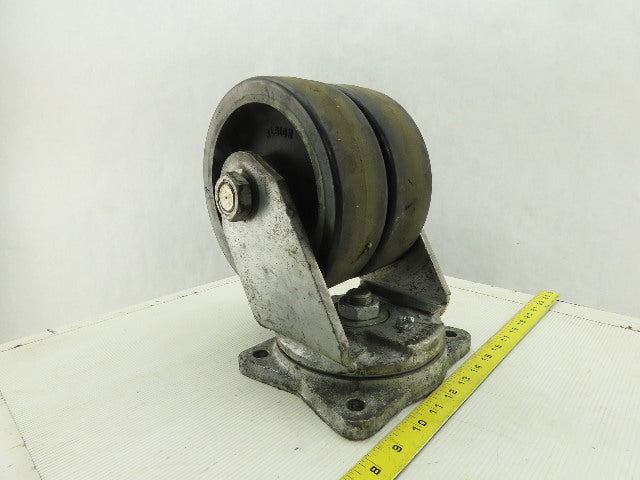 Albion 8" Dual Wheel Swivel Heavy Duty Caster Plate Mount