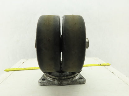 Albion 8" Dual Wheel Swivel Heavy Duty Caster Plate Mount