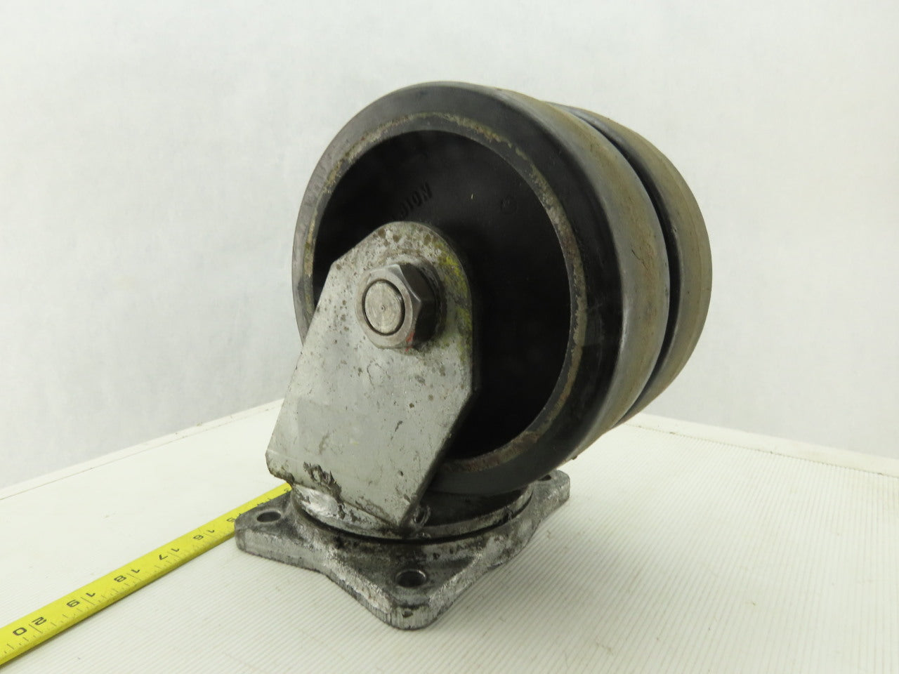Albion 8" Dual Wheel Swivel Heavy Duty Caster Plate Mount