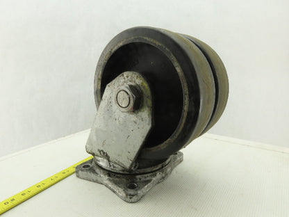 Albion 8" Dual Wheel Swivel Heavy Duty Caster Plate Mount