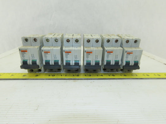 Merlin Gerin C60N Multi9 400V 2 Pole Breakers 10A 20A Lot Of 6