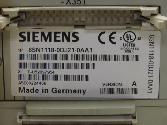 Siemens 6SN1118-0DJ21-0AA1 6SN1124-1AA00-0DA1 Simodrive LT-Modul EXT 80A