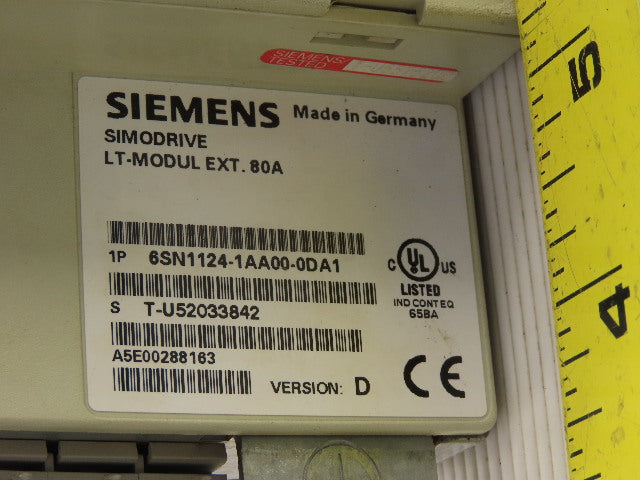 Siemens 6SN1118-0DJ21-0AA1 6SN1124-1AA00-0DA1 Simodrive LT-Modul EXT 80A
