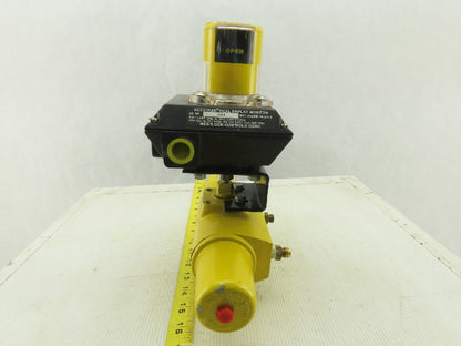 Hytork Pneumatic Actuator W/Accutrak Dual Display Monitor 1/4"NPT