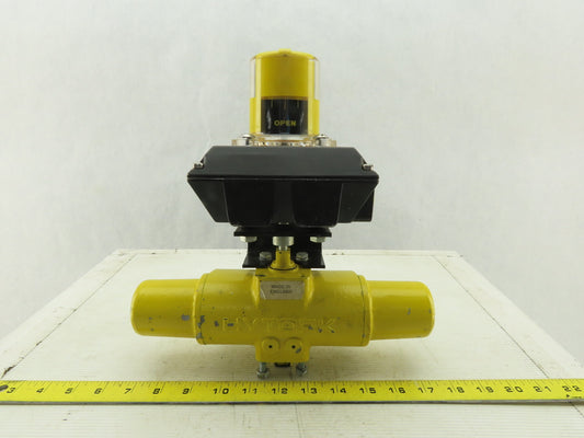 Hytork Pneumatic Actuator W/Accutrak Dual Display Monitor 1/4"NPT