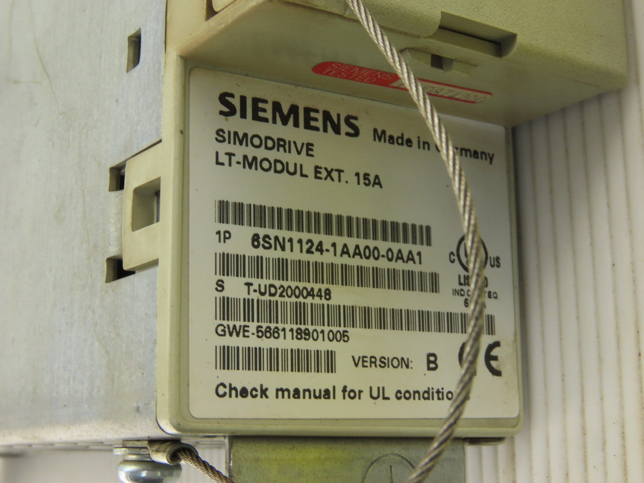 Siemens 6SN1124-1AA00-0AA1 6SN1118-0DJ21-0AA1 Simodrive LT Modul EXT 15A