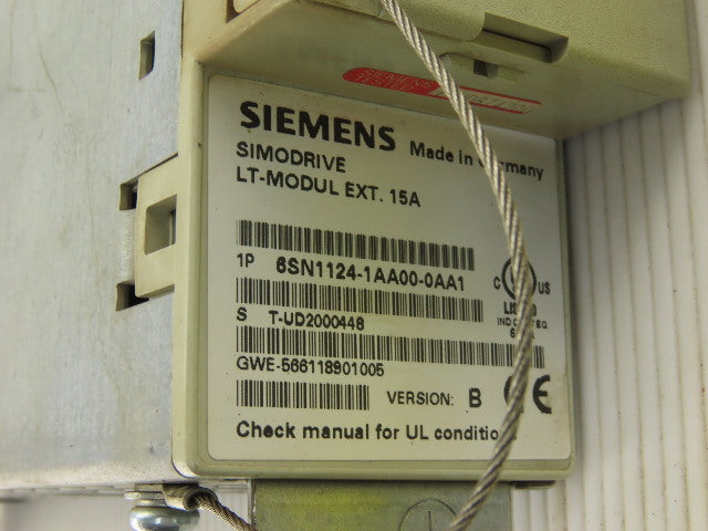 Siemens 6SN1124-1AA00-0AA1 6SN1118-0DJ21-0AA1 Simodrive LT Modul EXT 15A
