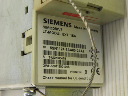 Siemens 6SN1124-1AA00-0AA1 6SN1118-0DJ21-0AA1 Simodrive LT Modul EXT 15A