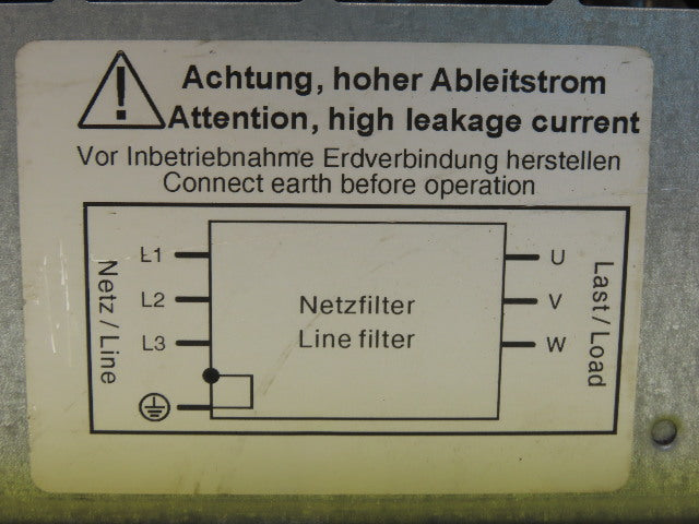 Siemens 6SL 3000-0BE21-6AA0 Lien Filter For Active Line Module 16kW 30A 480/275V