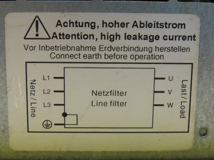 Siemens 6SL 3000-0BE21-6AA0 Lien Filter For Active Line Module 16kW 30A 480/275V