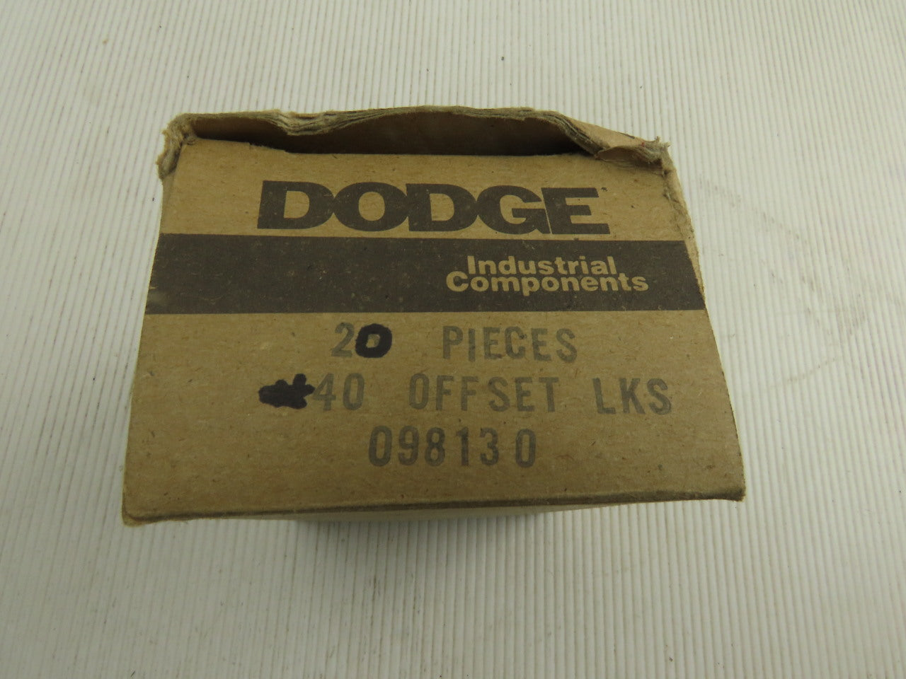 Dodge 098130 #40 Single Strand Roller Chain Offset Link Lot Of 20