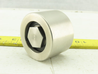 1-3/4" OD x 1.2000" Wide Heavy Steel Cam Roller  3/8-24 Stud