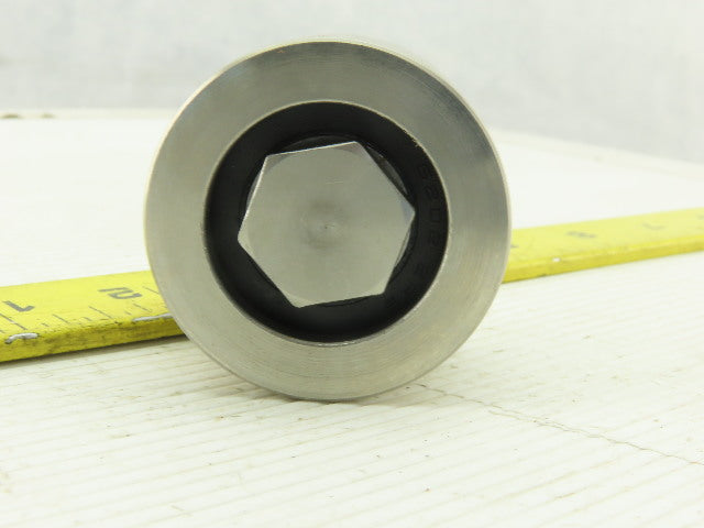 1-3/4" OD x 1.2000" Wide Heavy Steel Cam Roller  3/8-24 Stud