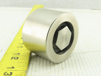 1-3/4" OD x 1.2000" Wide Heavy Steel Cam Roller  3/8-24 Stud