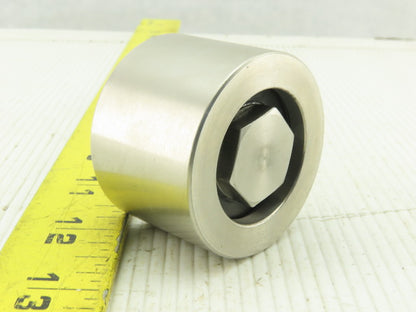 1-3/4" OD x 1.2000" Wide Heavy Steel Cam Roller  3/8-24 Stud