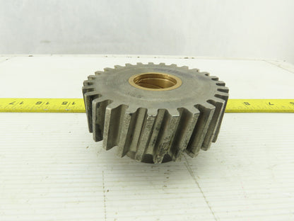 G&S 50186 Helical Gear 27 Teeth 1-1/8" Wide 1-1/8" Brass Bushed Bore 3.625 OD