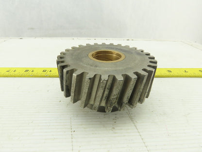 G&S 50186 Helical Gear 27 Teeth 1-1/8" Wide 1-1/8" Brass Bushed Bore 3.625 OD