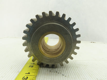 G&S 50186 Helical Gear 27 Teeth 1-1/8" Wide 1-1/8" Brass Bushed Bore 3.625 OD