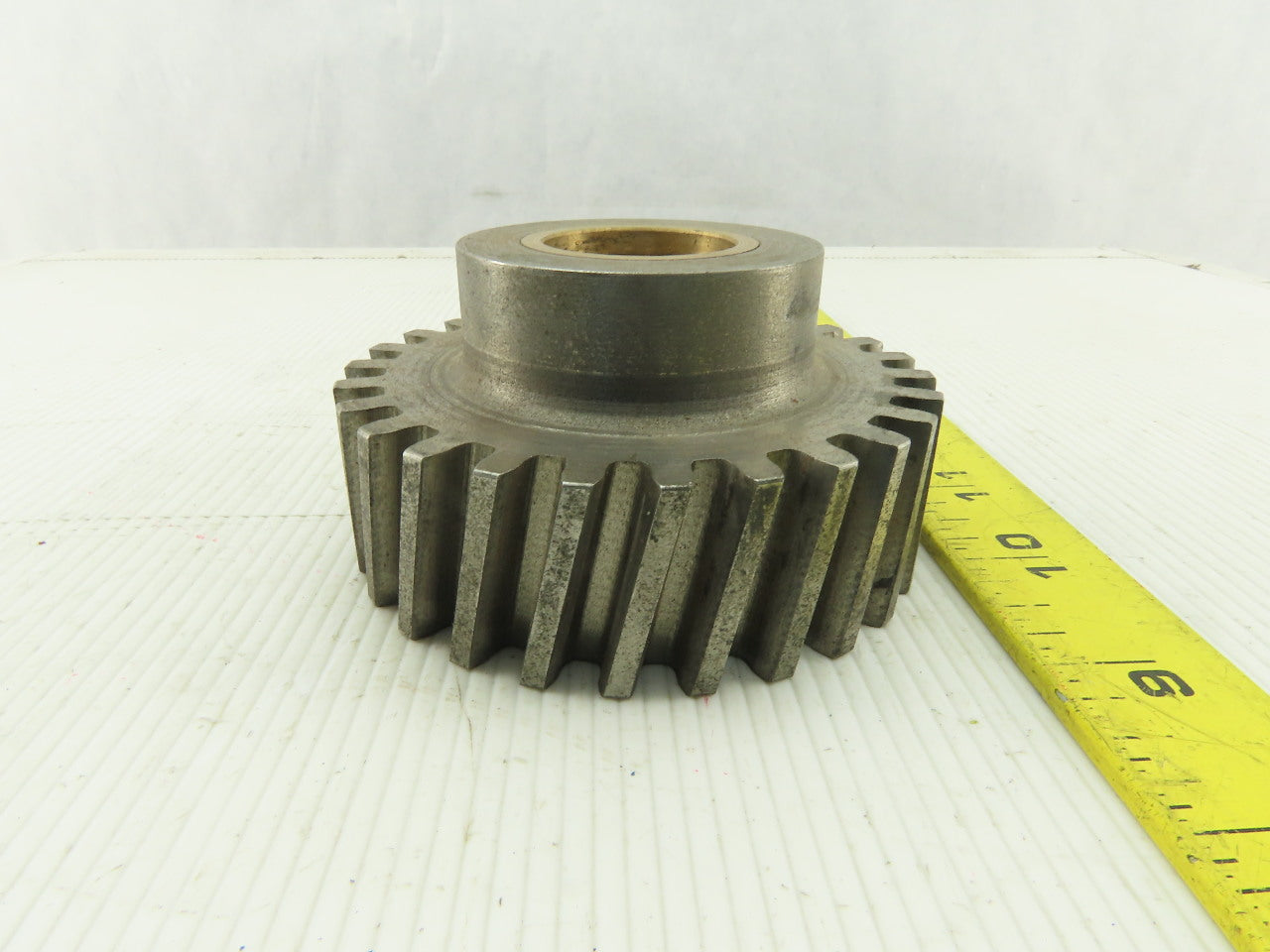 G&S 50186 Helical Gear 27 Teeth 1-1/8" Wide 1-1/8" Brass Bushed Bore 3.625 OD