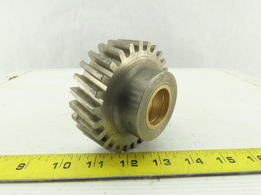 G&S 50186 Helical Gear 27 Teeth 1-1/8" Wide 1-1/8" Brass Bushed Bore 3.625 OD