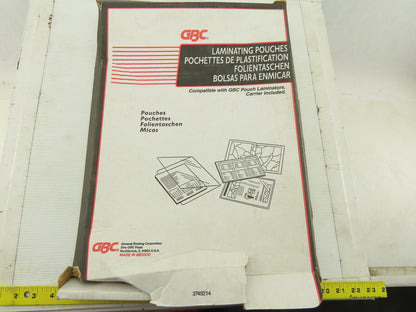 GBC 3200585 17-1/4" x 11-1/4" 3 MIL Menu Size Laminating Pouches Lot Of 95