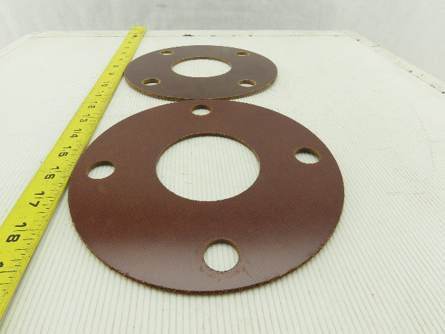 3" #150 4 Bolt Flange Phenolic Type E Insulate Gaskets Lot Of 2