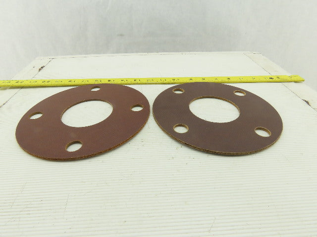 3" #150 4 Bolt Flange Phenolic Type E Insulate Gaskets Lot Of 2