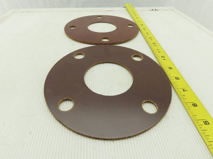 3" #150 4 Bolt Flange Phenolic Type E Insulate Gaskets Lot Of 2
