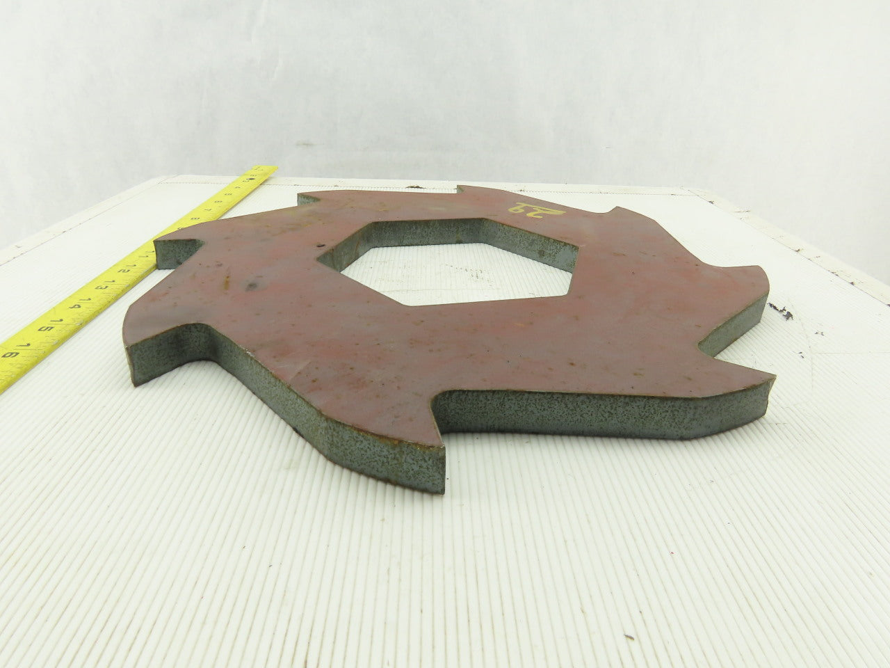 14-5/8" OD 8 Tooth Ratchet Plate 5-11/16" ID 3/4" Thick Steel
