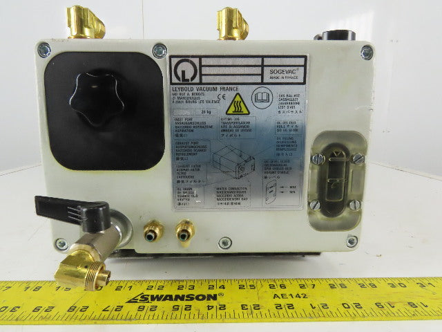 Leybold SV16 BR2W Sogevac 200V 50/60Hz 0.55kW oil Filled Rotary Vane Vacuum Pump
