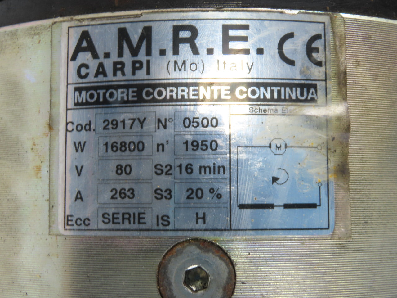 AMRE 2917Y 80V DC 263A Hydraulic Motor Pump From Hyster V40XMU