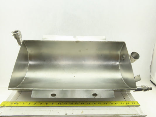 22-1/2" x 10" Stainless Steel Open Top Coolant Or Heated Jacketed Vessel  6 Gal