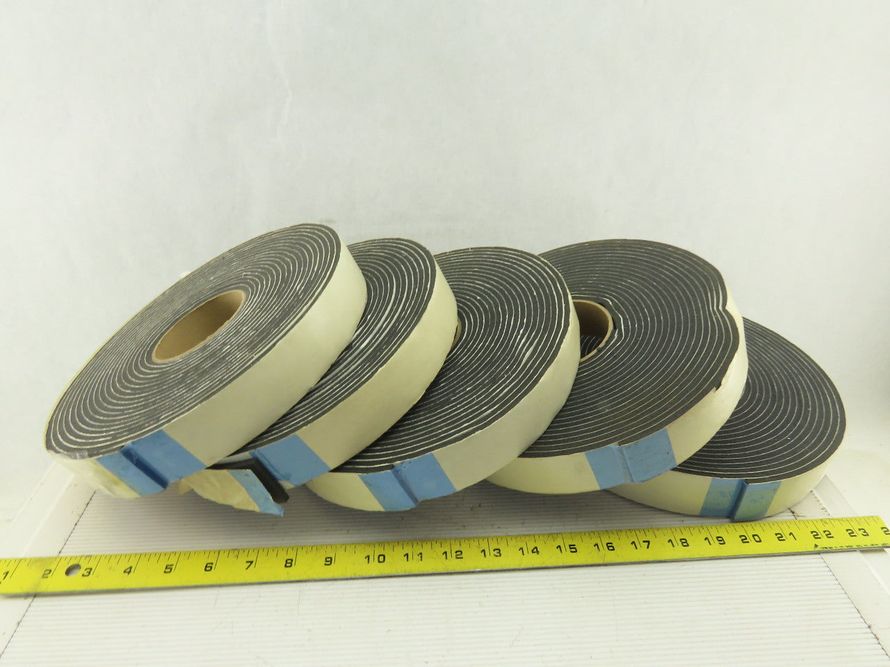 1-1/2" x 4mm Thick Cellulose Adhesive Back Foam Tape 35' Rolls Lot Of 5