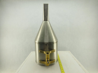 10" Open Stainless Steel Laboratory Apparatus Offset Funnel