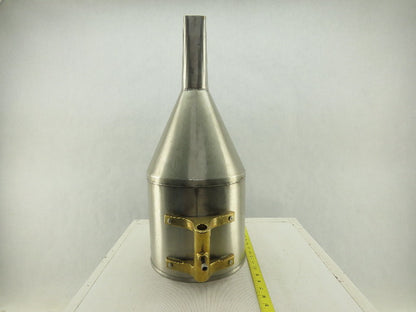 10" Open Stainless Steel Laboratory Apparatus Offset Funnel