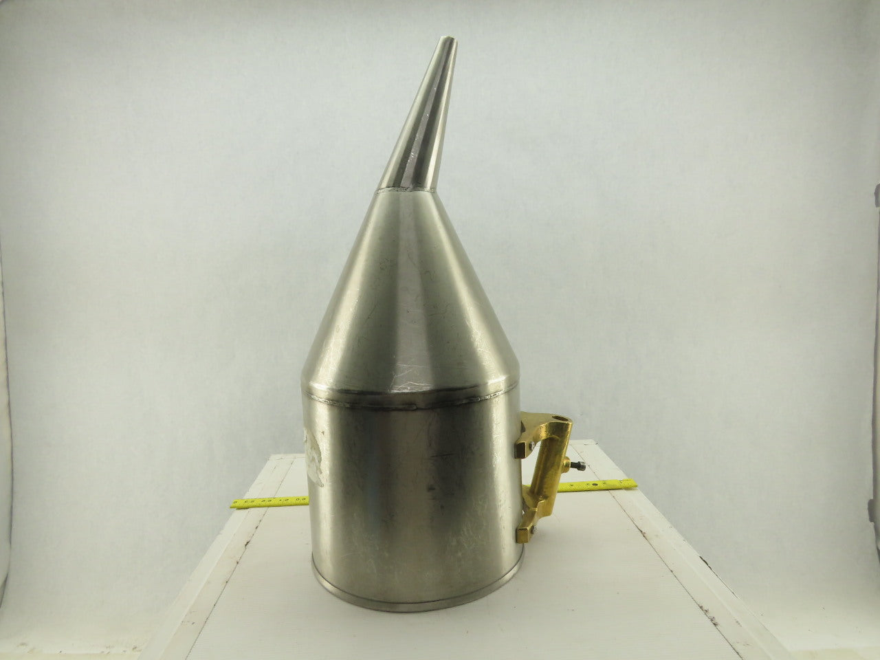 10" Open Stainless Steel Laboratory Apparatus Offset Funnel