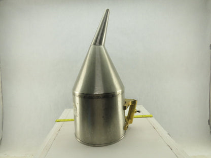 10" Open Stainless Steel Laboratory Apparatus Offset Funnel
