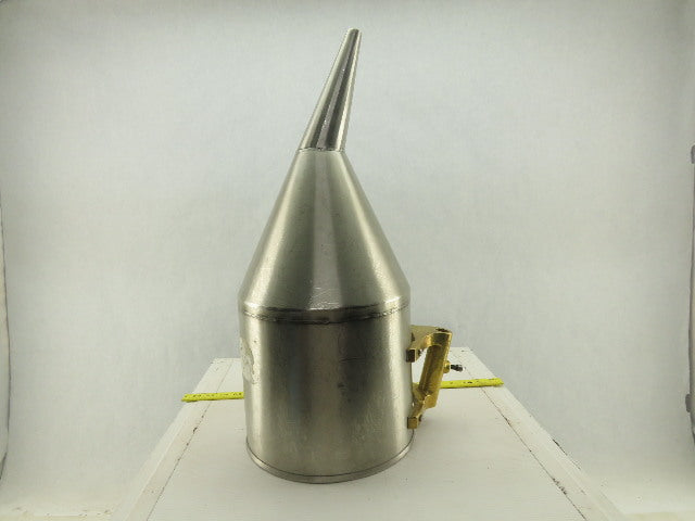 10" Open Stainless Steel Laboratory Apparatus Offset Funnel