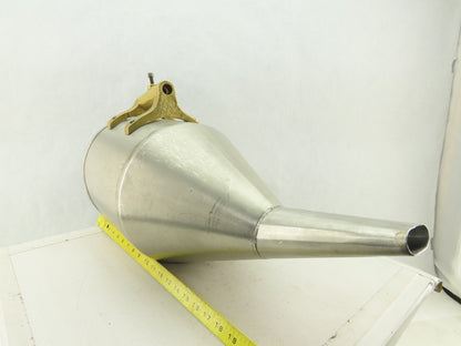 10" Open Stainless Steel Laboratory Apparatus Offset Funnel