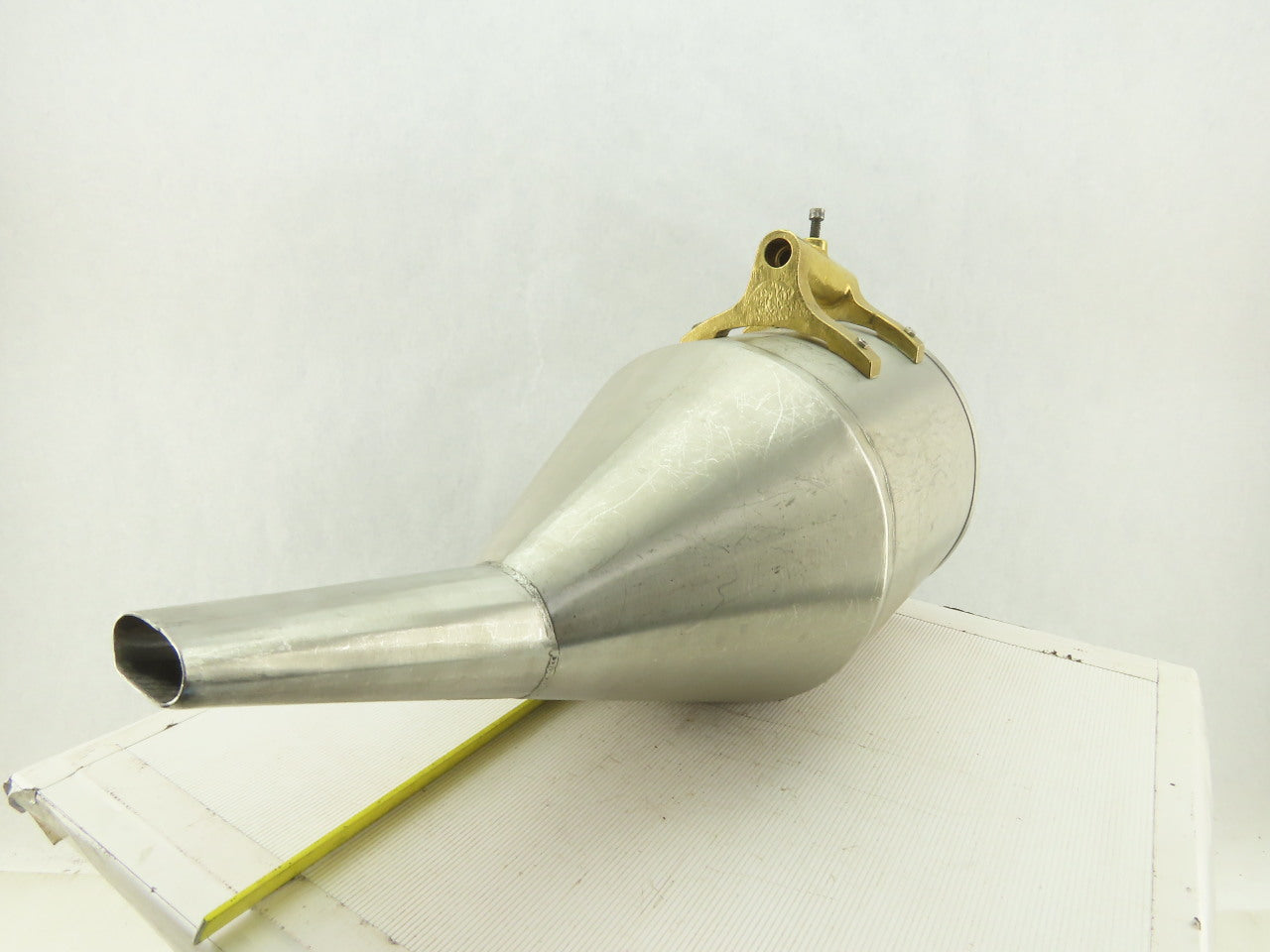10" Open Stainless Steel Laboratory Apparatus Offset Funnel